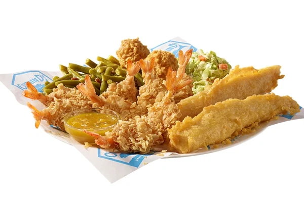 Fish & 8 Pc Cajun Shrimp